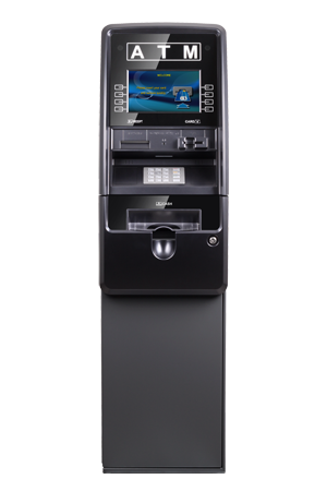 Genmega Onyx freestanding retail ATM, front view